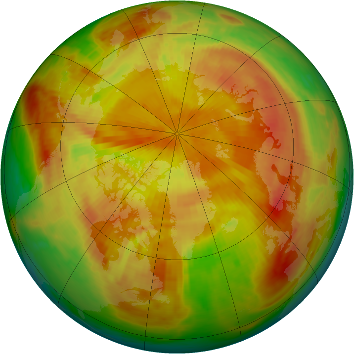 Arctic ozone map for 27 April 1981